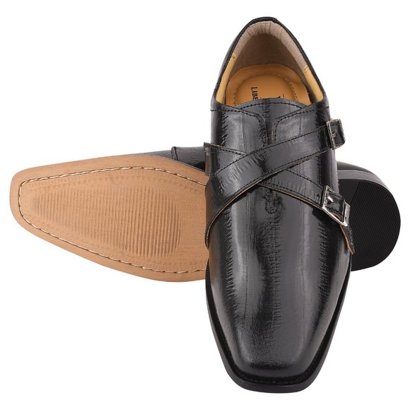 DONNA Man Made Leather Monk Straps - Picture 2 of 7